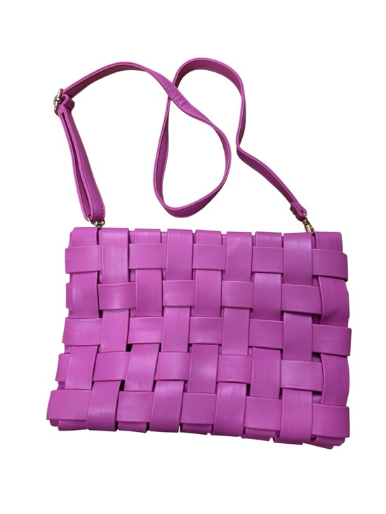Anthropologie Handbags - Anthropologie Lindy Woven Clutch pink
